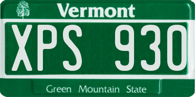 VT license plate XPS930