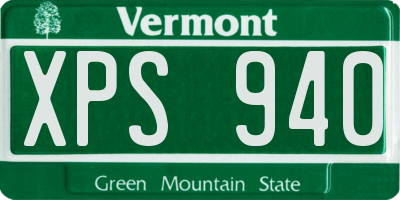 VT license plate XPS940