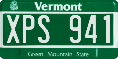 VT license plate XPS941