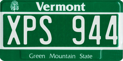 VT license plate XPS944