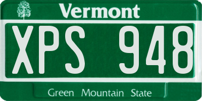 VT license plate XPS948
