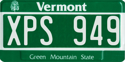VT license plate XPS949