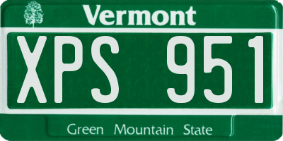 VT license plate XPS951