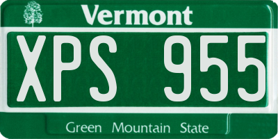 VT license plate XPS955