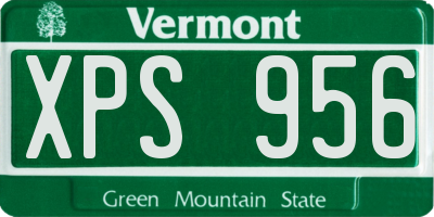 VT license plate XPS956