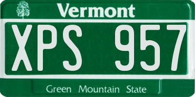VT license plate XPS957