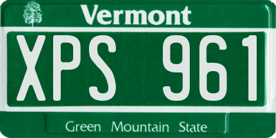 VT license plate XPS961
