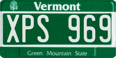 VT license plate XPS969