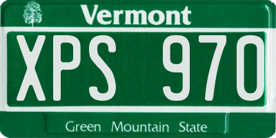 VT license plate XPS970
