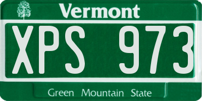 VT license plate XPS973