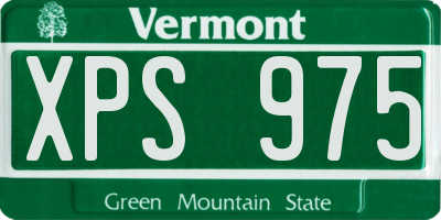 VT license plate XPS975