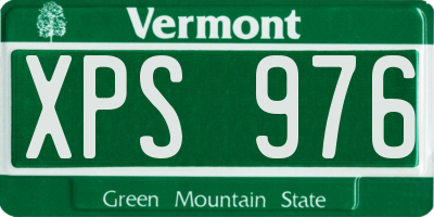 VT license plate XPS976