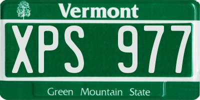 VT license plate XPS977