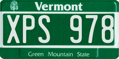 VT license plate XPS978
