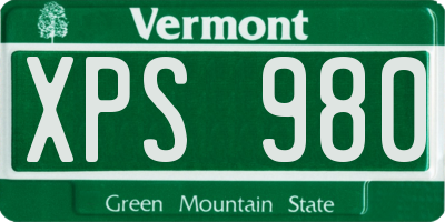 VT license plate XPS980