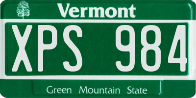 VT license plate XPS984