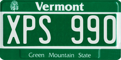 VT license plate XPS990