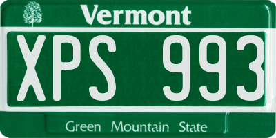 VT license plate XPS993