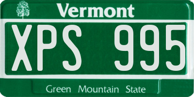 VT license plate XPS995