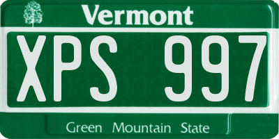 VT license plate XPS997