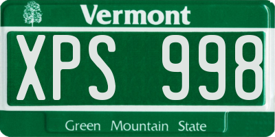 VT license plate XPS998