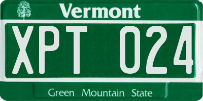 VT license plate XPT024