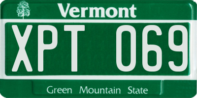 VT license plate XPT069