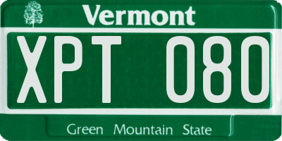 VT license plate XPT080