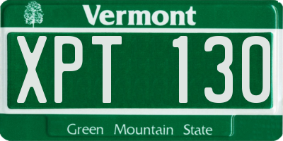 VT license plate XPT130
