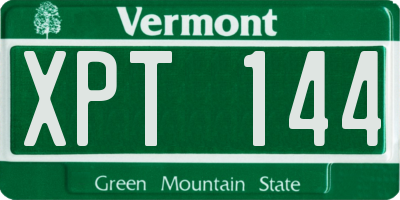 VT license plate XPT144