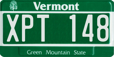 VT license plate XPT148