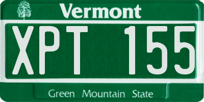 VT license plate XPT155