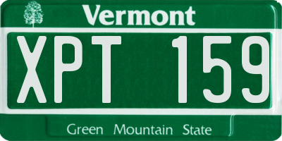VT license plate XPT159