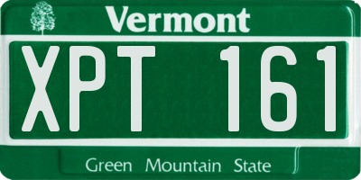 VT license plate XPT161