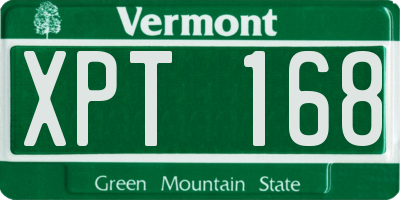 VT license plate XPT168