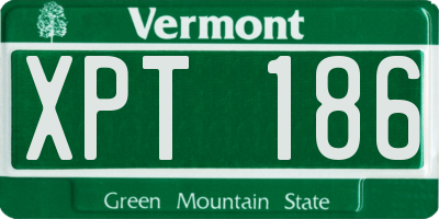VT license plate XPT186