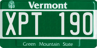 VT license plate XPT190