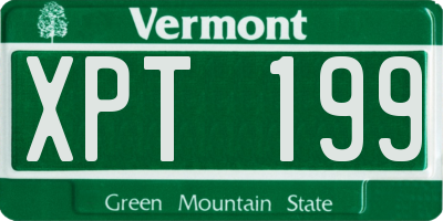 VT license plate XPT199