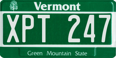 VT license plate XPT247