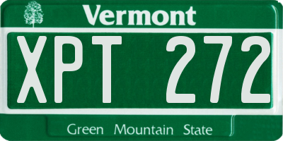 VT license plate XPT272
