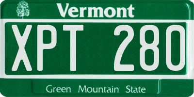 VT license plate XPT280