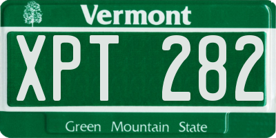 VT license plate XPT282