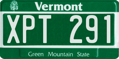 VT license plate XPT291