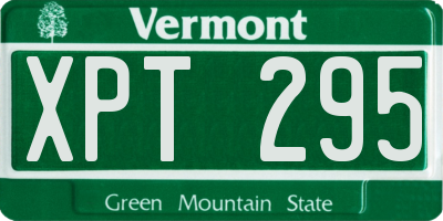 VT license plate XPT295