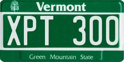 VT license plate XPT300