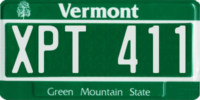 VT license plate XPT411