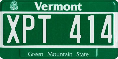 VT license plate XPT414