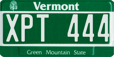 VT license plate XPT444