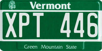 VT license plate XPT446