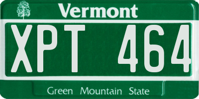 VT license plate XPT464